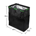 Green trim hanging car organizer dimensions