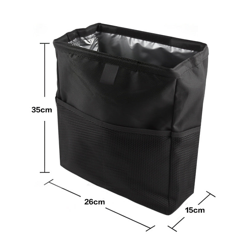 All black hanging car organizer dimensions