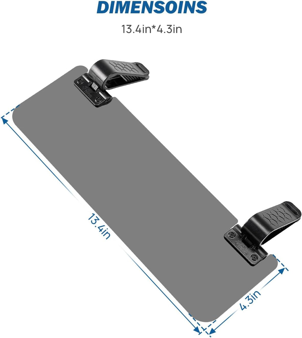 Sun Visor Extender for Cars, Polarized Sun Visor Extender Universal Sun Blocker UV400, Adjustable Visor Extension for Car Visor,Double-Clip,Anti Glare Stray Light