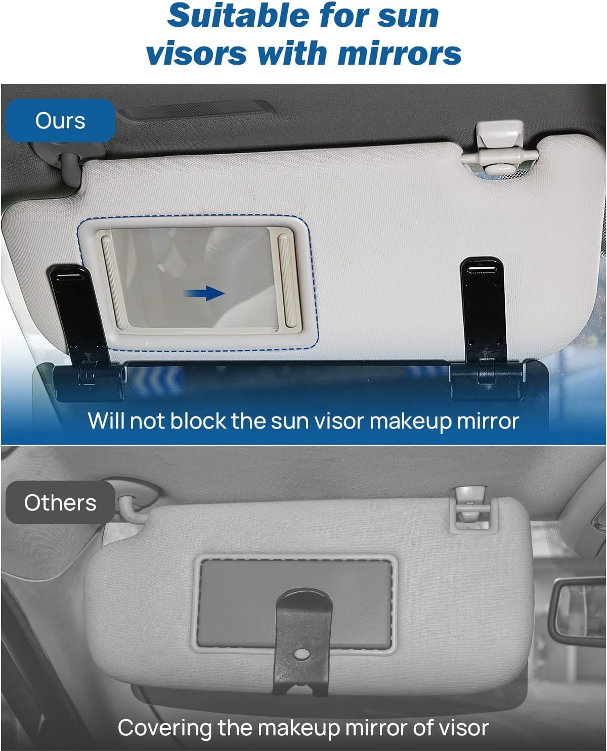 Sun Visor Extender for Cars, Polarized Sun Visor Extender Universal Sun Blocker UV400, Adjustable Visor Extension for Car Visor,Double-Clip,Anti Glare Stray Light
