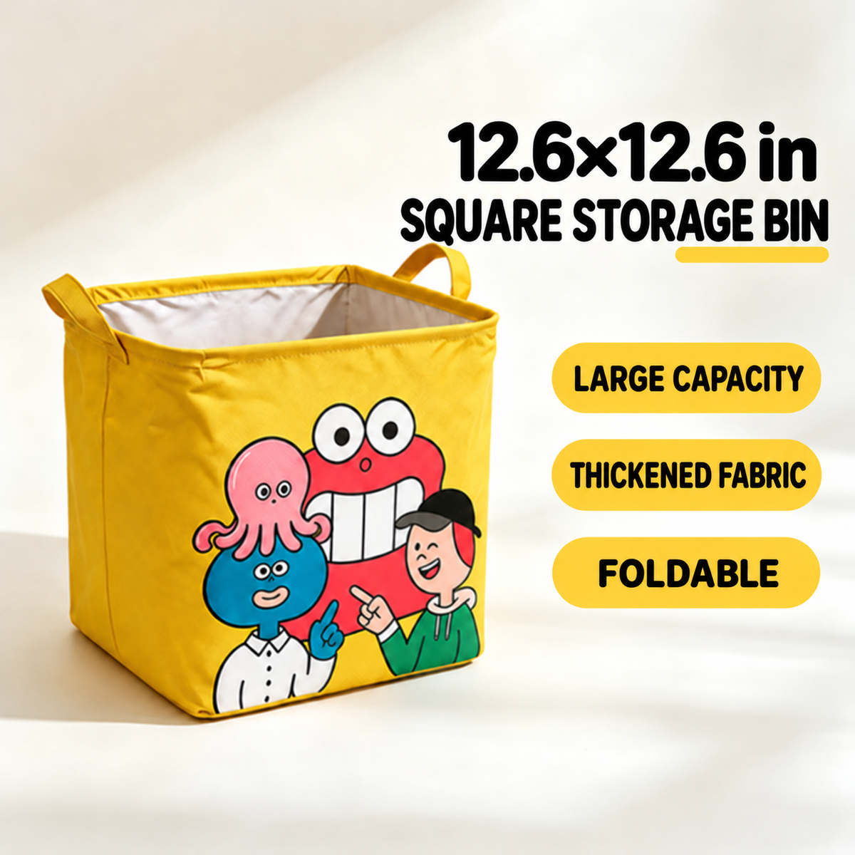 Foldable Car Trunk Organizer Storage Bin with Handles, Collapsible Car Storage Organizer for Groceries, Toys and Travel Essentials