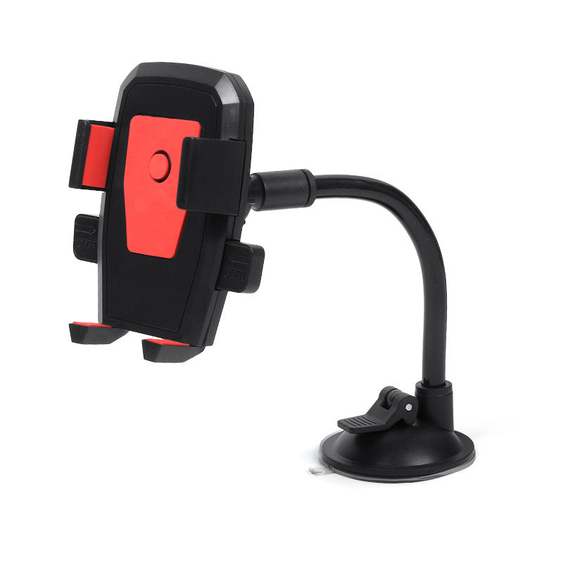 Windshield Hose Style Car Phone Holder Suction Cup Mount Center Console Phone Bracket