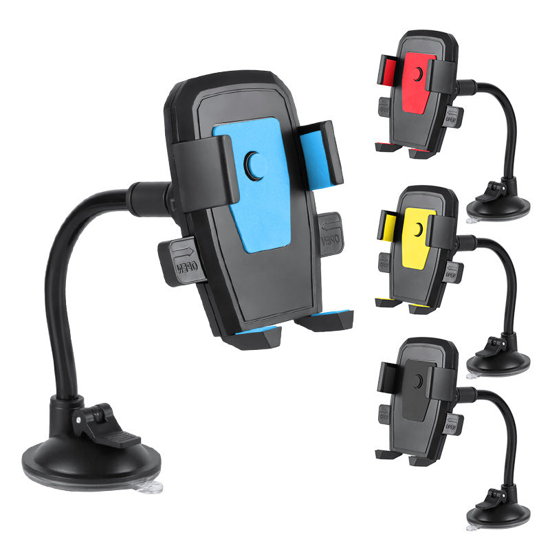 Windshield Hose Style Car Phone Holder Suction Cup Mount Center Console Phone Bracket