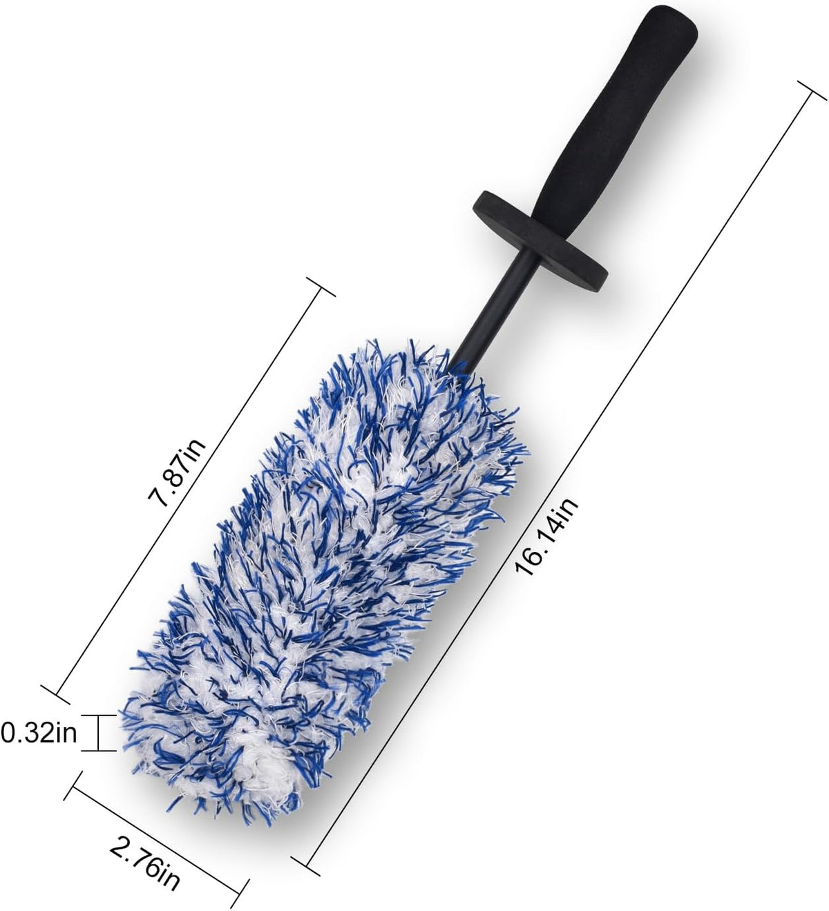 Car Wheel Brush Wheel Cleaning Brush, Soft Synthetic Wool, Metal-Free