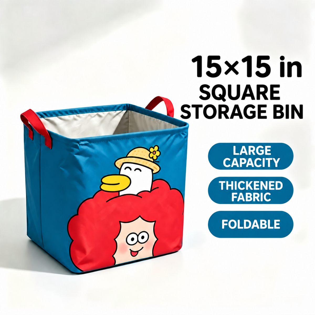 Foldable Car Trunk Organizer Storage Bin with Handles, Collapsible Car Storage Organizer for Groceries, Toys and Travel Essentials