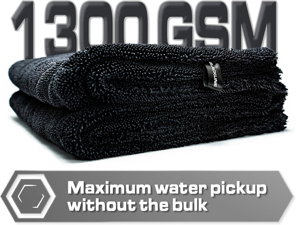 Microfiber Car Drying Towel 24"x36", 1300GSM Twisted Loop