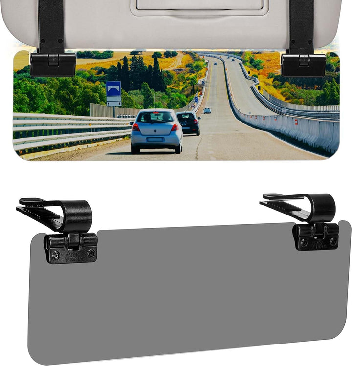 Sun Visor Extender for Cars, Polarized Sun Visor Extender Universal Sun Blocker UV400, Adjustable Visor Extension for Car Visor,Double-Clip,Anti Glare Stray Light