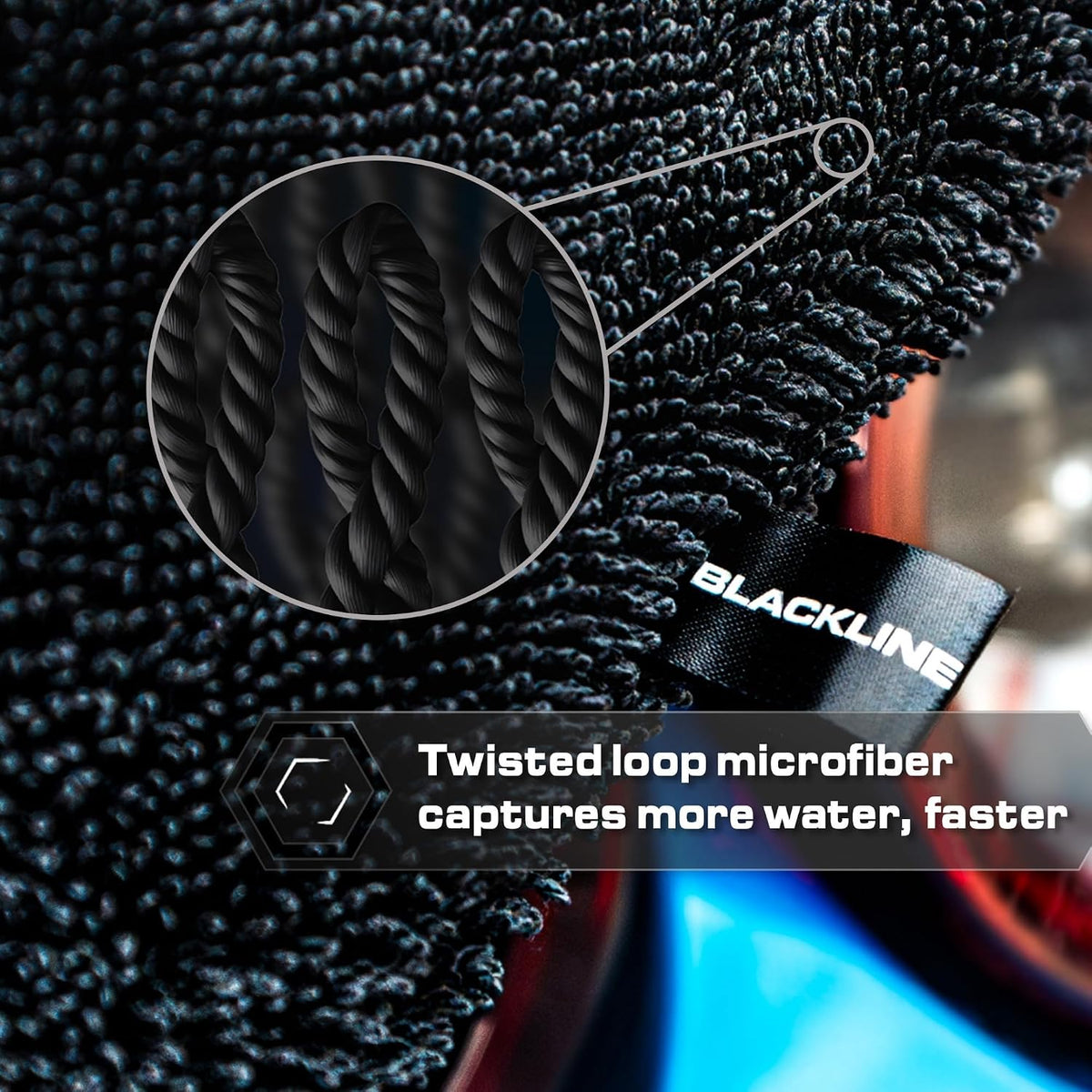 Microfiber Car Drying Towel 24"x36", 1300GSM Twisted Loop