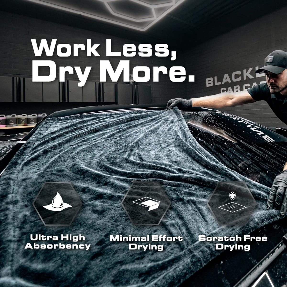 Microfiber Car Drying Towel 24"x36", 1300GSM Twisted Loop