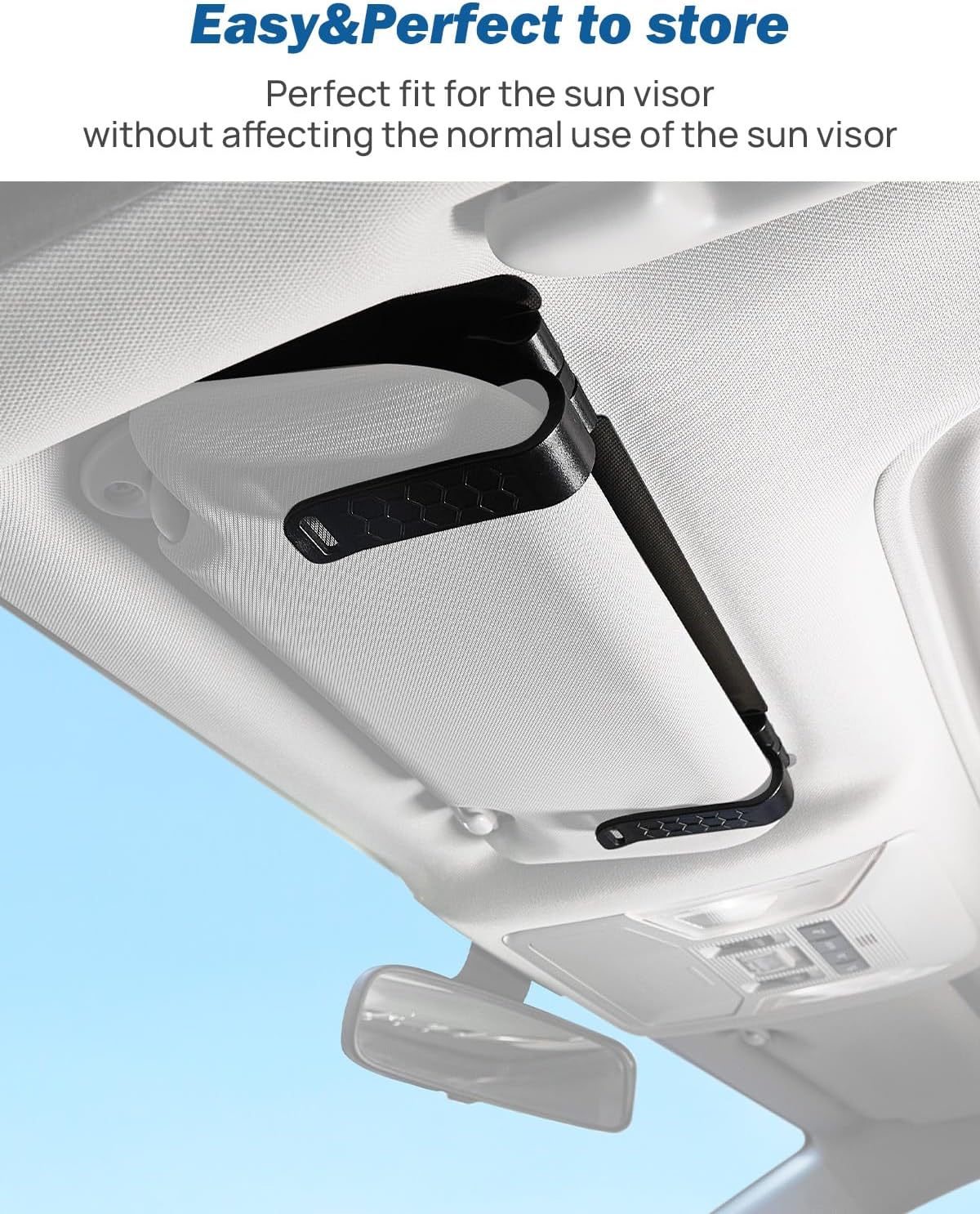 Sun Visor Extender for Cars, Polarized Sun Visor Extender Universal Sun Blocker UV400, Adjustable Visor Extension for Car Visor,Double-Clip,Anti Glare Stray Light