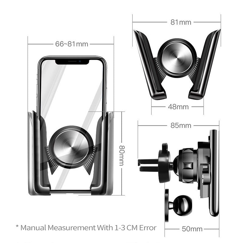 Universal Auto-Lock Air Vent Car Phone Holder for 4.5–6.2 Inch Smartphones