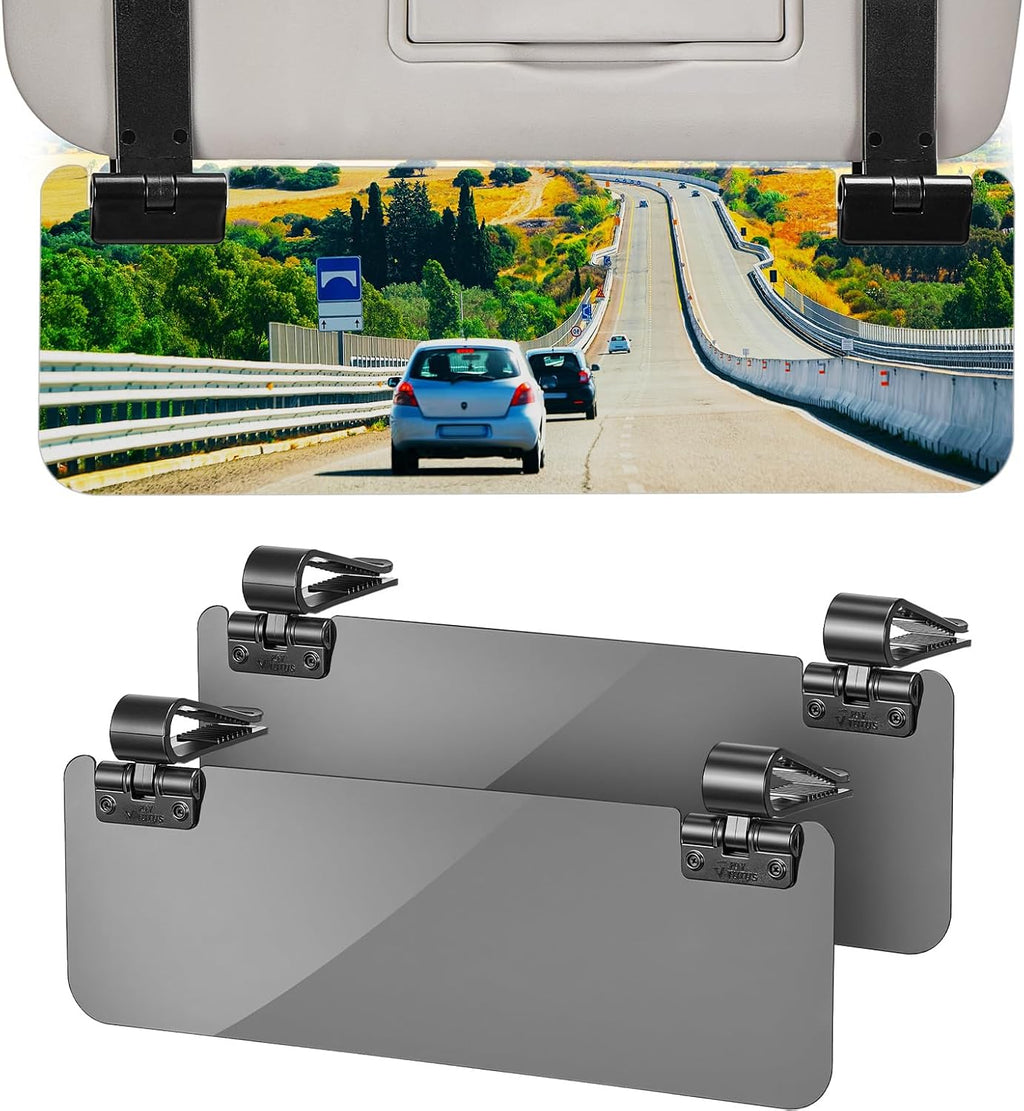 Sun Visor Extender for Cars, Polarized Sun Visor Extender Universal Sun Blocker UV400, Adjustable Visor Extension for Car Visor,Double-Clip,Anti Glare Stray Light