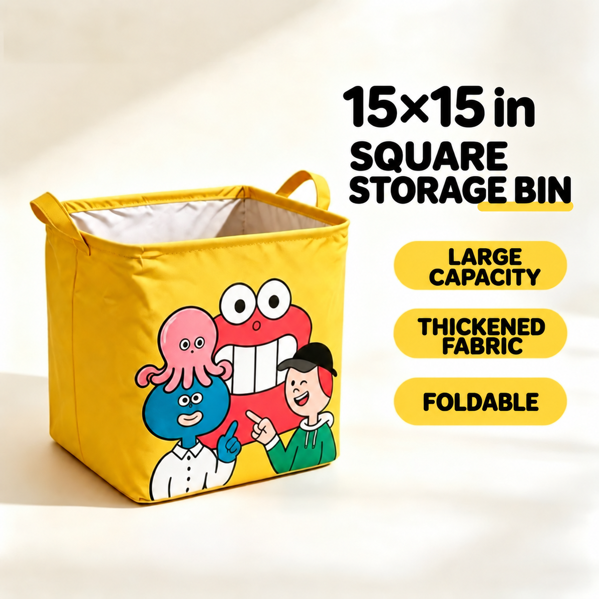Foldable Car Trunk Organizer Storage Bin with Handles, Collapsible Car Storage Organizer for Groceries, Toys and Travel Essentials