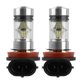 2PCS 1000lm 100W  LED Fog DRL Light Bulb IP65 Water-Resistant 360 Degree Beam Angle 6000K White By  Eggracks By Global Phoenix