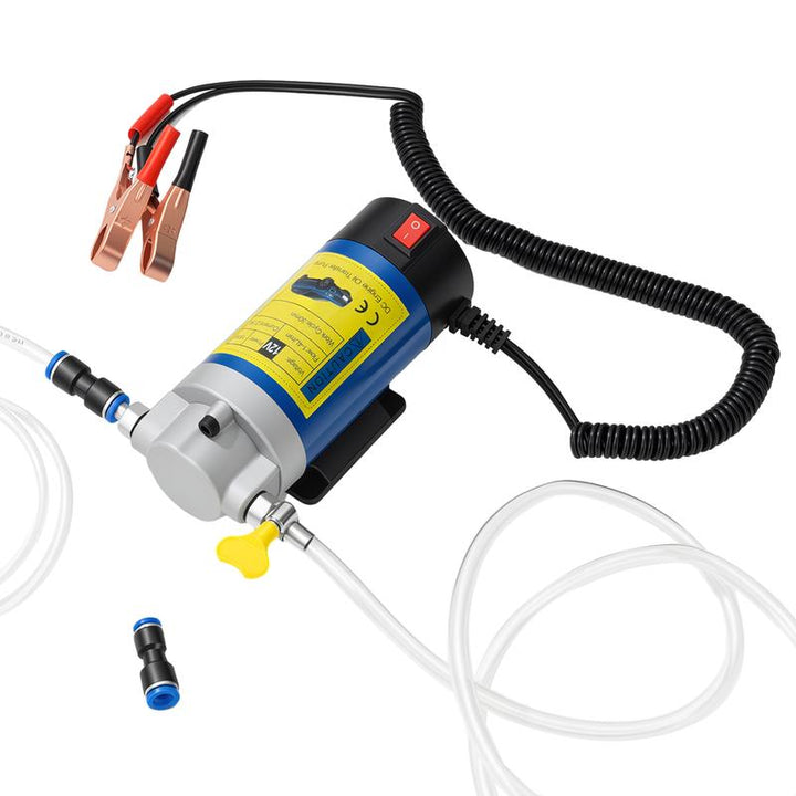 12V Self-Priming Electric Oil Extractor Pump Unit - Plug-and-Play DIY Home Car Repair Tool for Cars, Lawn Mowers, with Transmission Fluid Extraction & Oil Change Functions,toolupgrade