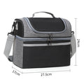Double-layer Color Matching Lunch Bag Thick Aluminum Foil Large Capacity Insulated Bag