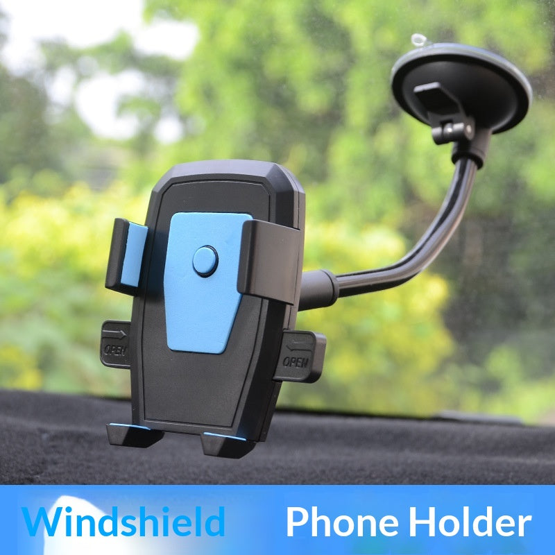 Windshield Hose Style Car Phone Holder Suction Cup Mount Center Console Phone Bracket